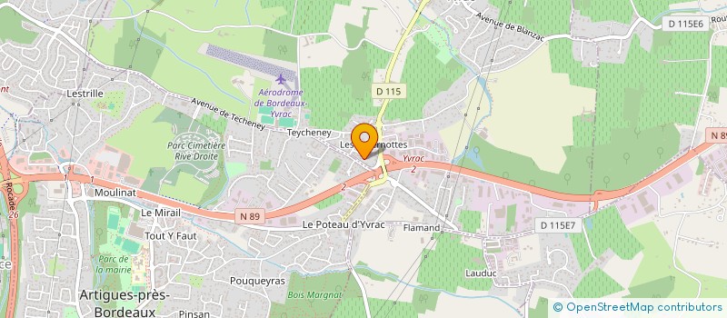 localisation de l'entreprise 3A  YVRAC