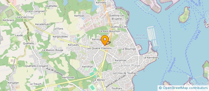 localisation de l'entreprise 3A  LARMOR-PLAGE