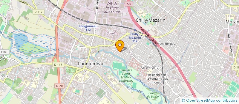 localisation de l'entreprise 3A COMPUTING à LONGJUMEAU