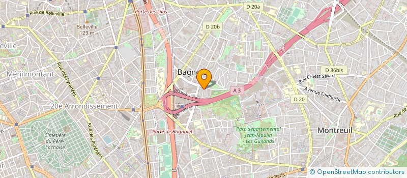 localisation de l'entreprise 3A ECHAFAUDAGE à BAGNOLET