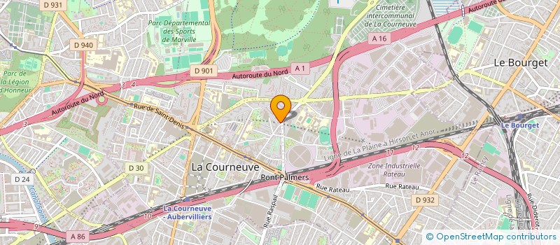 localisation de l'entreprise 3A FOODS à LA COURNEUVE