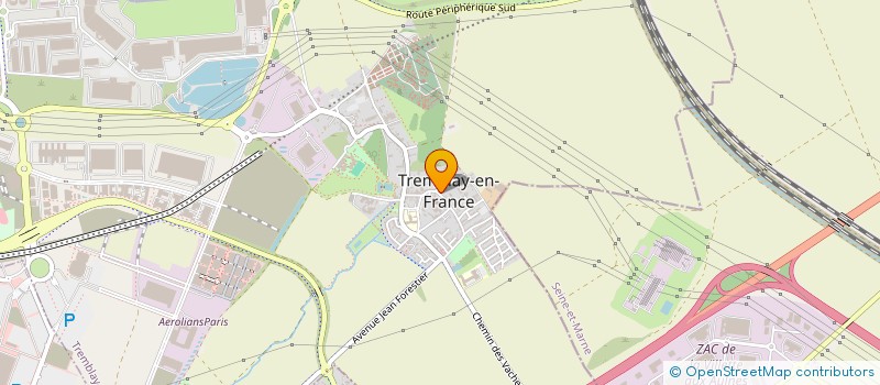localisation de l'entreprise 3A IMMO à TREMBLAY-EN-FRANCE