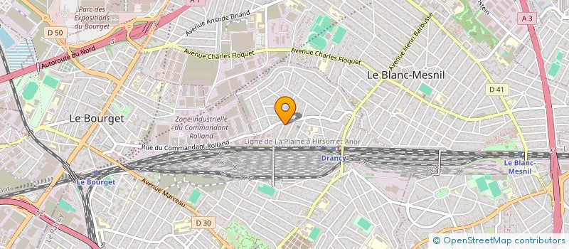 localisation de l'entreprise 3A PEINT SARL à DRANCY