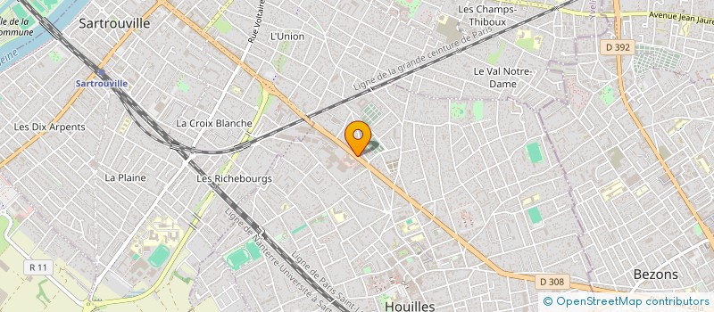 localisation de l'entreprise 3B  HOUILLES