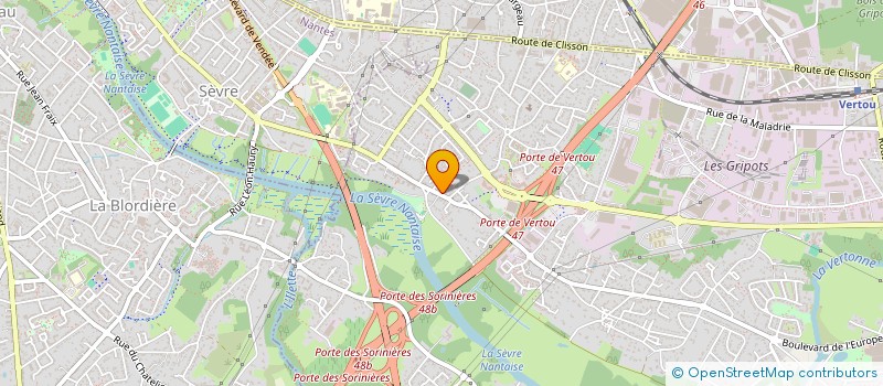 localisation de l'entreprise 3B  VERTOU