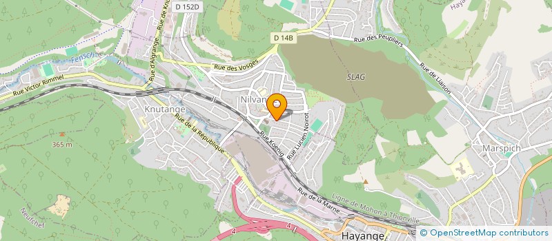 localisation de l'entreprise 3BA ACR  NILVANGE