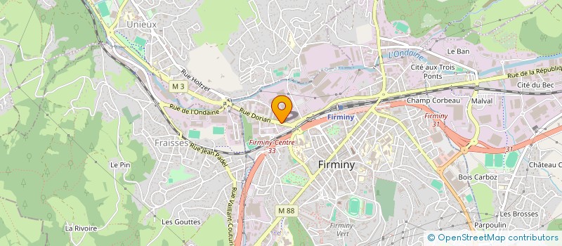 localisation de l'entreprise 3CE (CONCEPT CLIMATISATION CHAUFFAGE ELECTRICITE) à FIRMINY