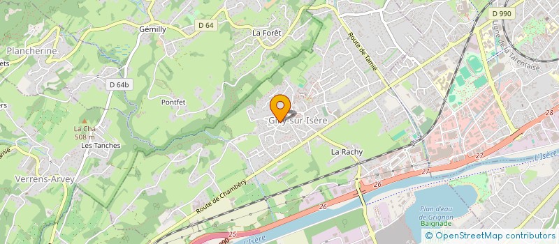 localisation de l'entreprise 3CFG  GILLY-SUR-ISERE