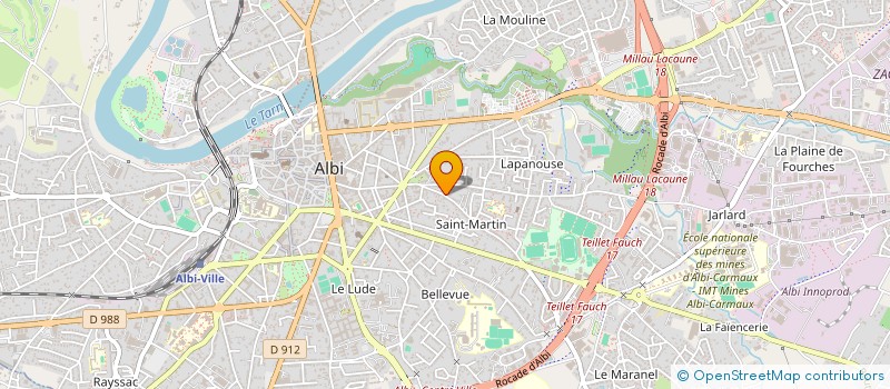 localisation de l'entreprise 3CL  ALBI