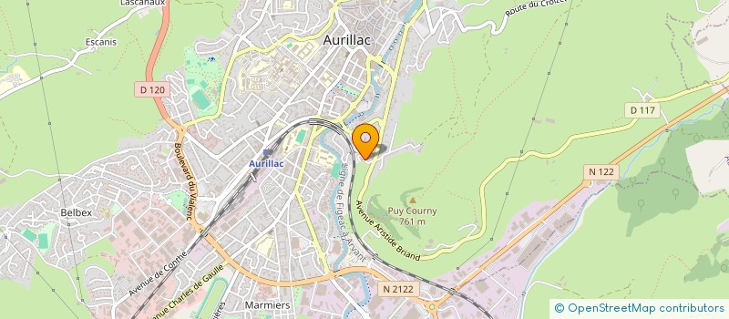 localisation de l'entreprise 3CV15 à AURILLAC