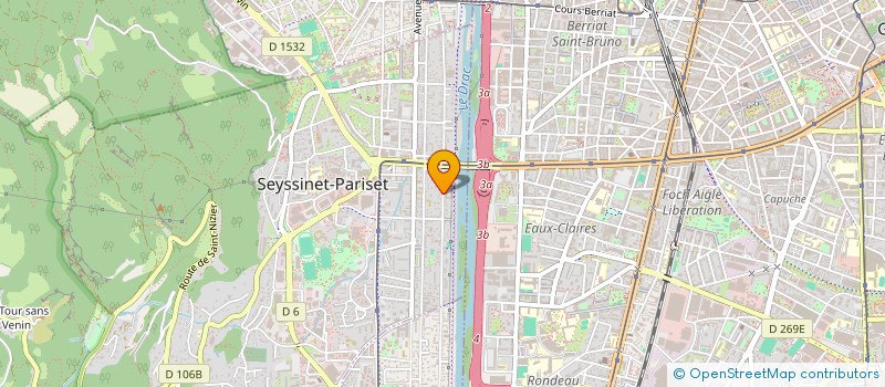 localisation de l'entreprise 3D à SEYSSINET-PARISET