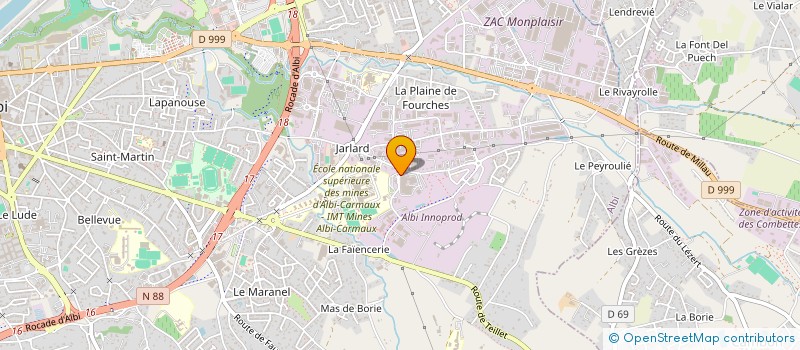 localisation de l'entreprise 3D AEROSPACE  ALBI