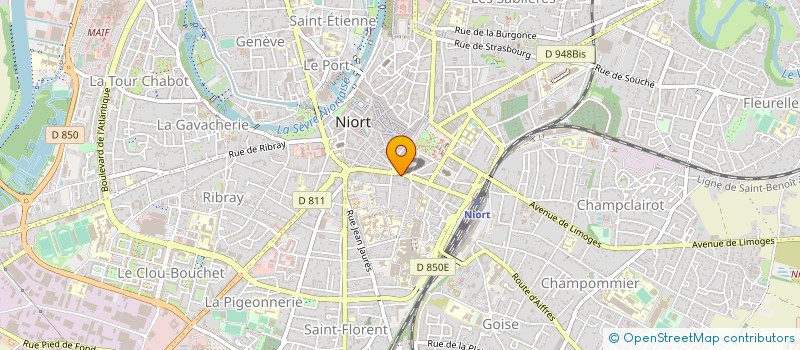 localisation de l'entreprise 3D FI CREDITS à NIORT