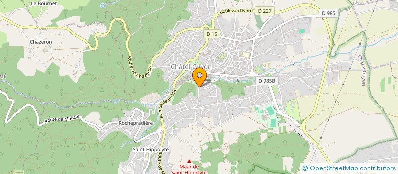 localisation de l'entreprise 3E TRANSFORMATIONS  CHATELGUYON