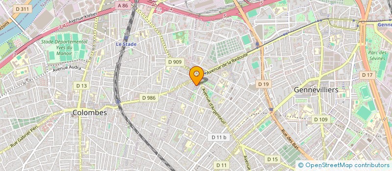 localisation de l'entreprise 3F IMMO à BOIS-COLOMBES