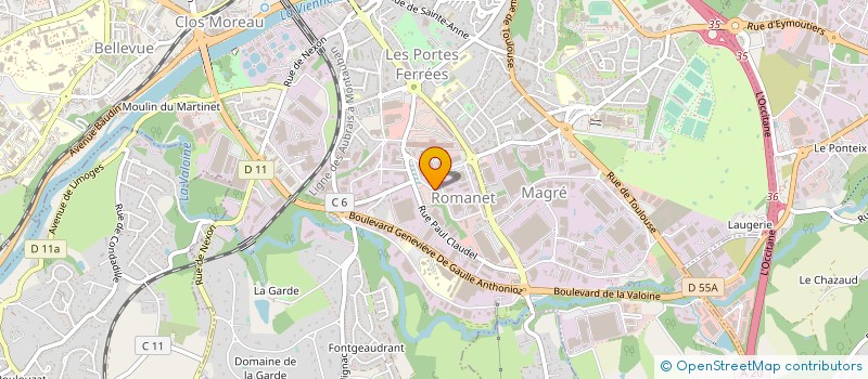 localisation de l'entreprise 3F PEINTURE à LIMOGES