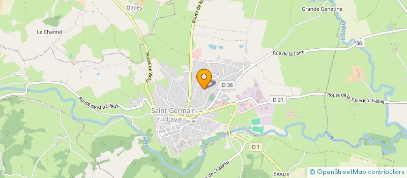 localisation de l'entreprise 3G GENERATION GYM GERMANOISE  SAINT-GERMAIN-LAVAL