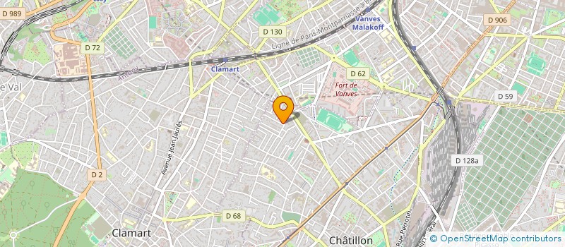 localisation de l'entreprise 3GCOM  CHATILLON