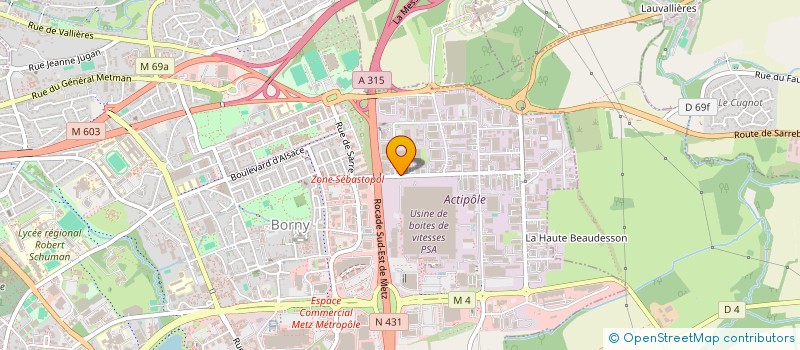 localisation de l'entreprise 3H  METZ