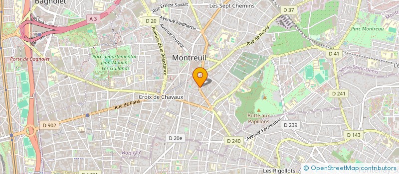 localisation de l'entreprise 3H à MONTREUIL