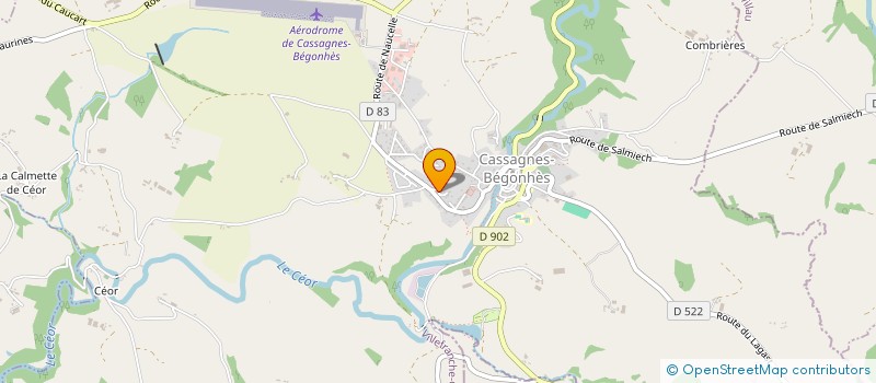 localisation de l'entreprise 3H FABREGUES  CASSAGNES-BEGONHES