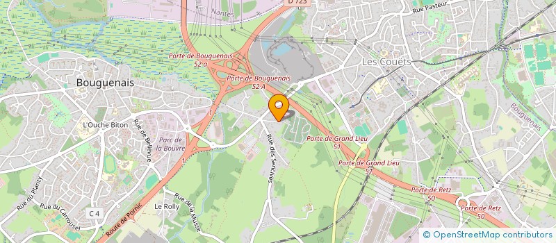 localisation de l'entreprise 3H IMMOBILIER à BOUGUENAIS