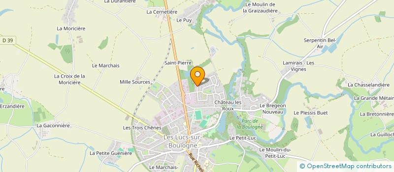 localisation de l'entreprise 3H-LOC  LES LUCS-SUR-BOULOGNE