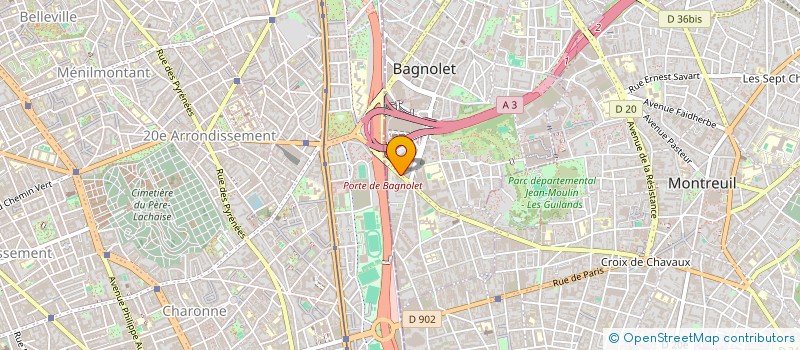 localisation de l'entreprise 3ID à BAGNOLET