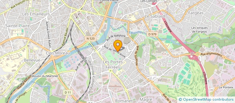 localisation de l'entreprise 3IL DEVELOPPEMENT à LIMOGES