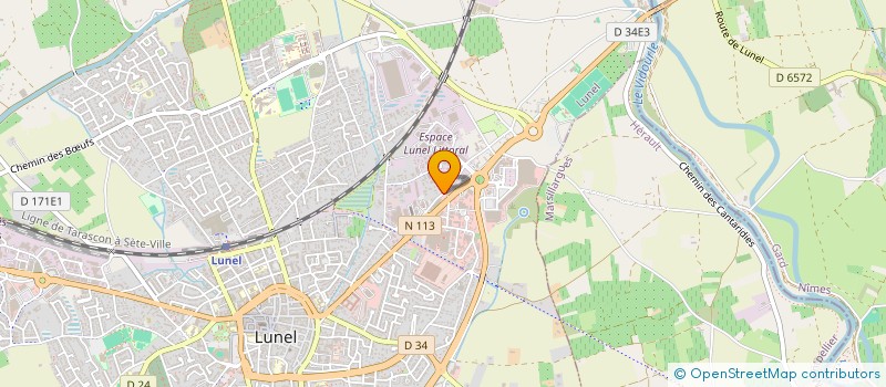 localisation de l'entreprise 3J CORPORATE  LUNEL