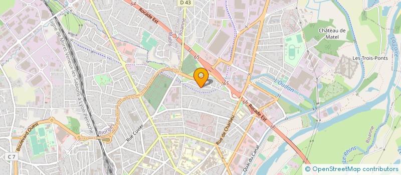 localisation de l'entreprise 3J OMBRE à ROANNE
