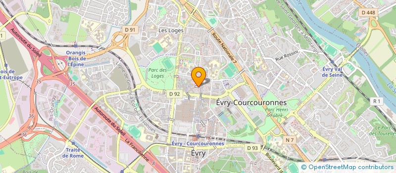 localisation de l'entreprise 3J PEINTURE  EVRY-COURCOURONNES