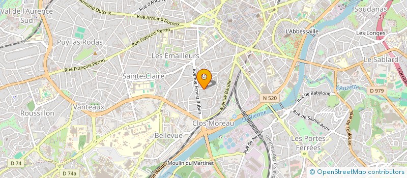 localisation de l'entreprise 3L à LIMOGES