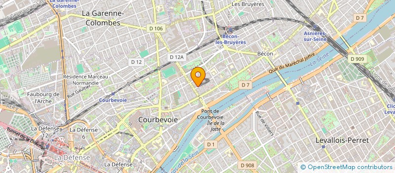 localisation de l'entreprise 3P  COURBEVOIE