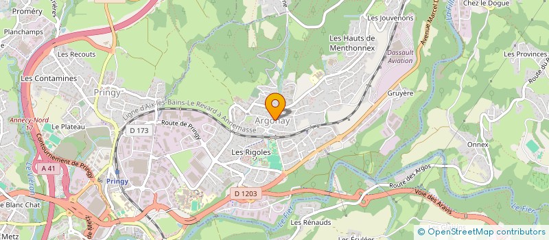 localisation de l'entreprise 3P & CO  ARGONAY