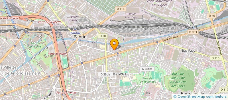 localisation de l'entreprise 3PANG  PANTIN