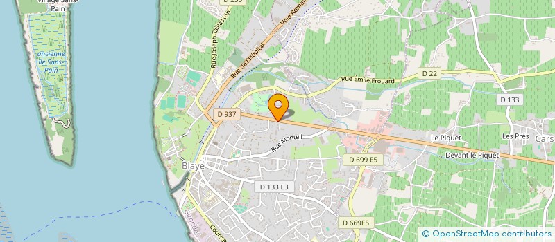 localisation de l'entreprise 3S TECHNODISTRIB à BLAYE