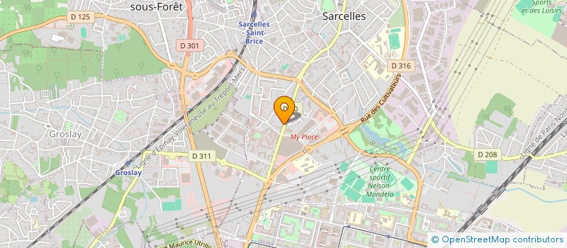localisation de l'entreprise 3T FOOD  SARCELLES