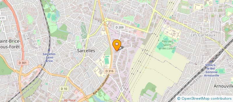 localisation de l'entreprise 3W ASSET  SARCELLES