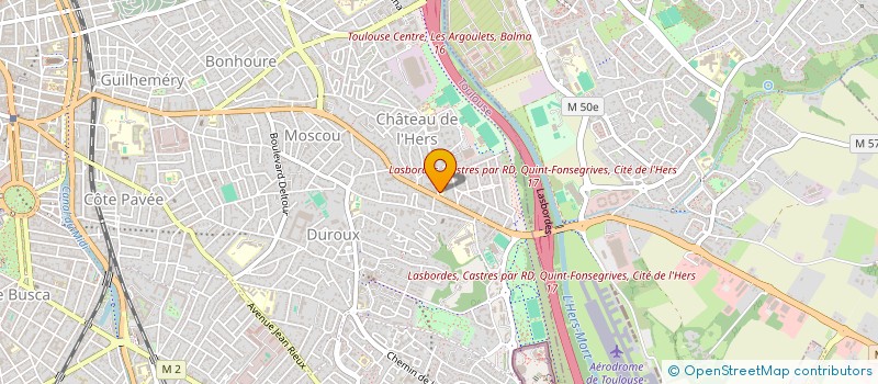 localisation de l'entreprise 4 CHEMIN DU CHATEAU DE L'HERS à TOULOUSE