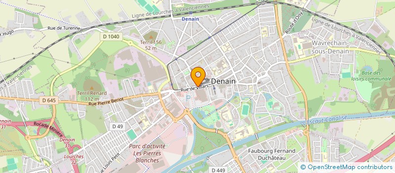 localisation de l'entreprise 4 D  DENAIN