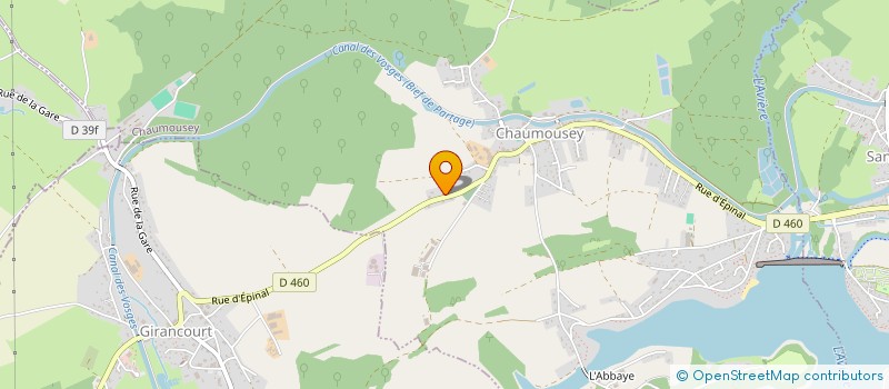 localisation de l'entreprise 4 D  CHAUMOUSEY