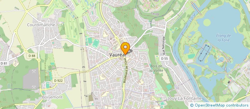 localisation de l'entreprise 4 D FLEURS  VAUREAL