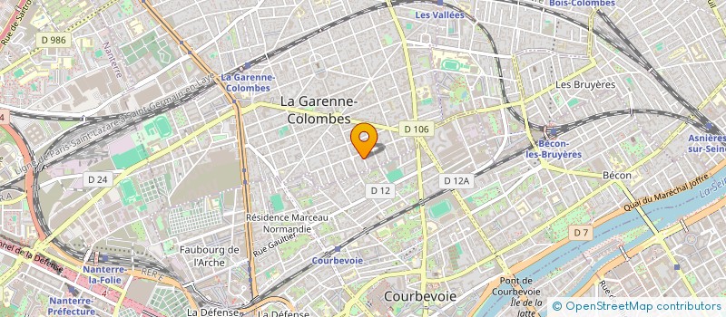 localisation de l'entreprise 4 ET 6BIS RUE JB LAFOLIE  LA GARENNE COLOMBES