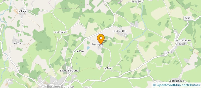 localisation de l'entreprise 4 FRESSIGNE BUSSIERE DUNOISE à BUSSIERE-DUNOISE