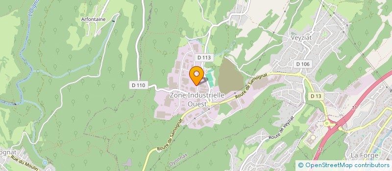 localisation de l'entreprise 4 M à OYONNAX