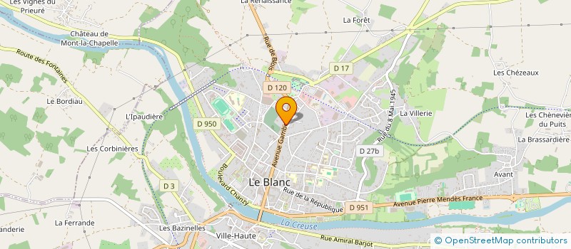 localisation de l'entreprise 4 M à LE BLANC