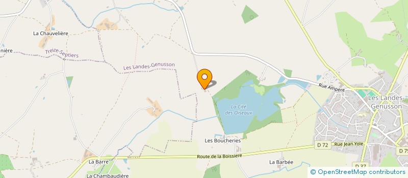 localisation de l'entreprise 4 PLUMES  LES LANDES-GENUSSON