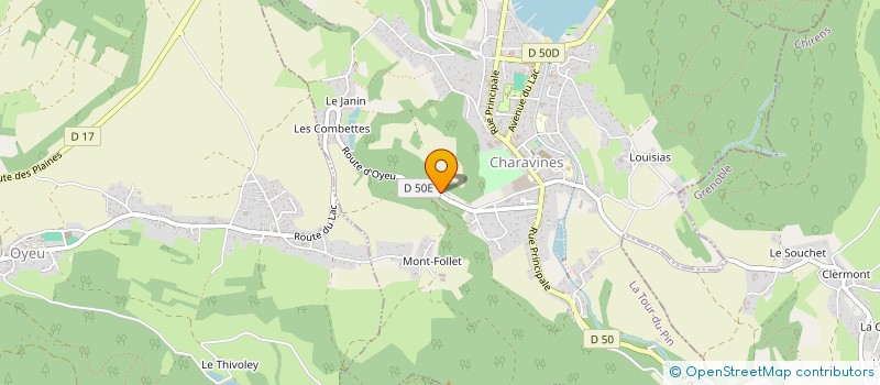 localisation de l'entreprise 4 R  CHARAVINES