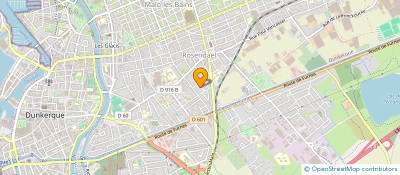 localisation de l'entreprise 4 RUE ALBERT SAMAIN à DUNKERQUE